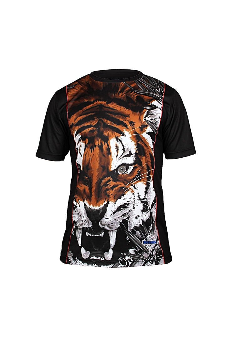 Dosmai Dijital Baskılı Tiger Bisiklet Yaka Spor T-Shirt FGT063 S