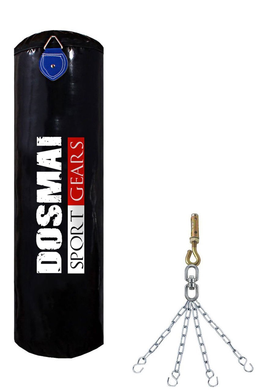 Dosmai Asma Aparatlı Ev Tipi Boks Kum Torbası 120*37 cm KT523 Siyah