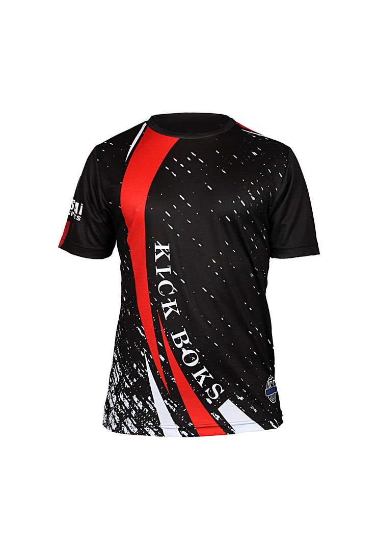 Dosmai Dijital Baskılı Kick Boks Bisiklet Yaka Spor T-Shirt KBT079 S