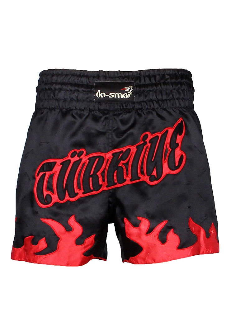 Dosmai Türkiye Nakışlı Boks Spor Şort BKS218 Siyah - XS