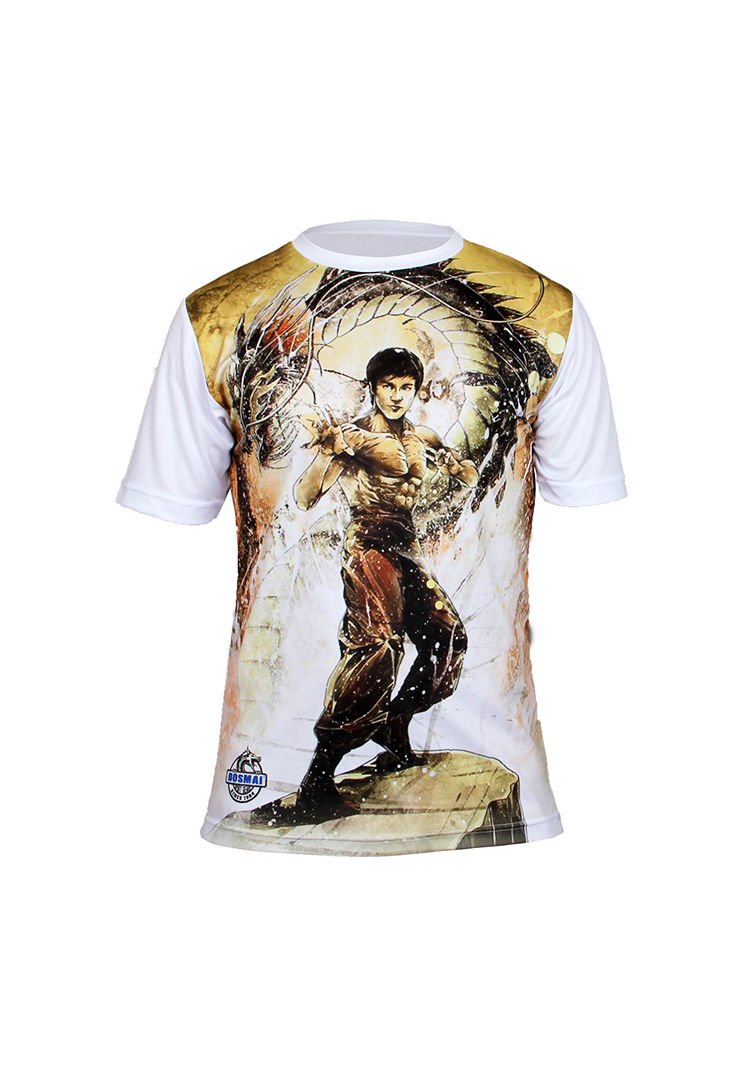 Dosmai Dijital Baskılı Bruce Lee Bisiklet Yaka Spor T-Shirt SBT136 2XL