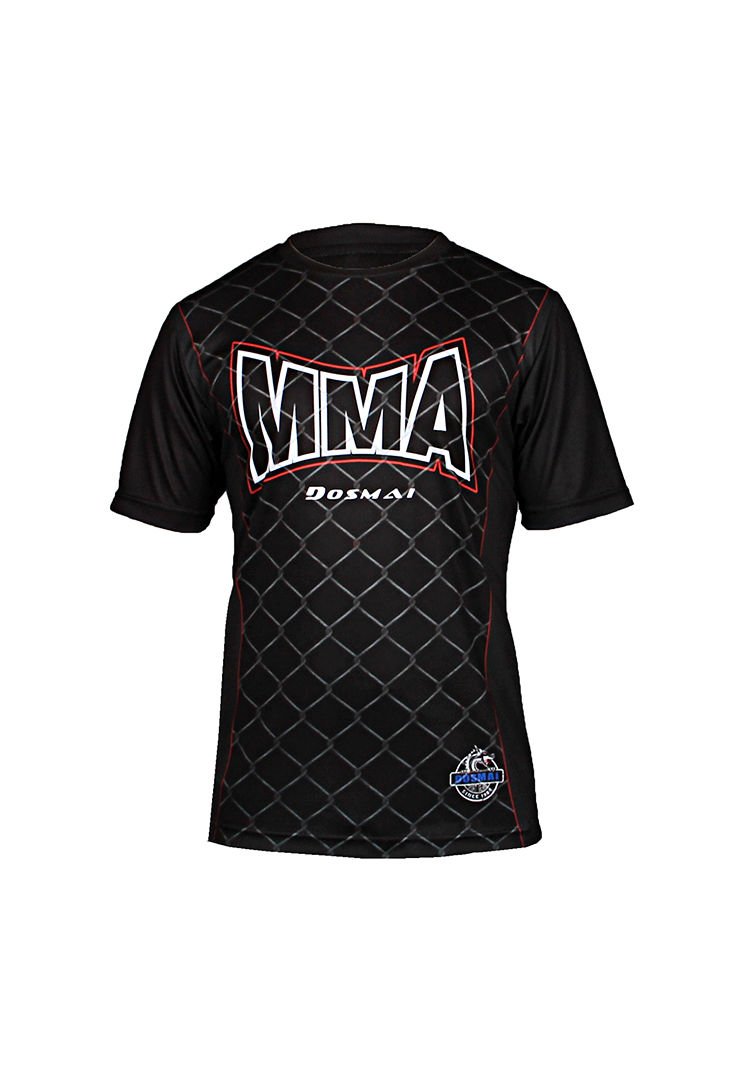 Dosmai Dijital Baskılı Mma Fighter Bisiklet Yaka Spor T-Shirt MMT108 M - Siyah