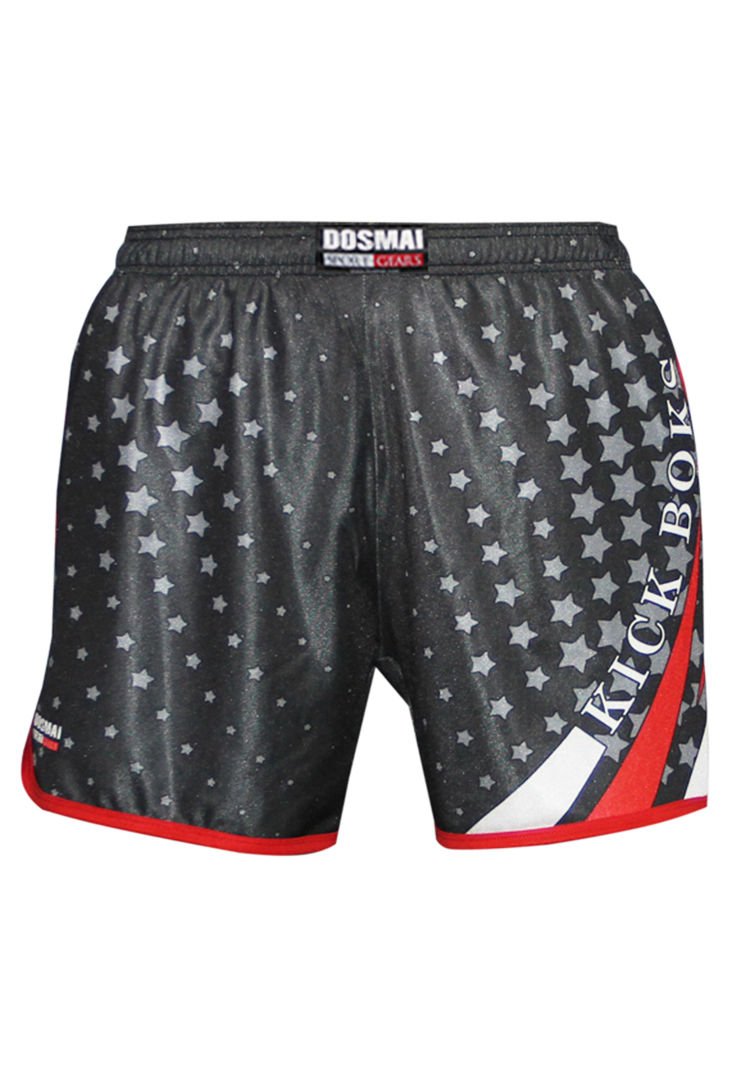 Dosmai Dijital Baskılı Kick Boks Spor Şort KBS253 Siyah - XS