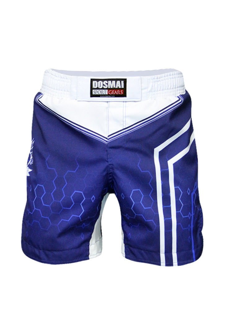 Dosmai Dijital Baskılı Hexagon Mma Spor Şort MMS224 S - Mavi