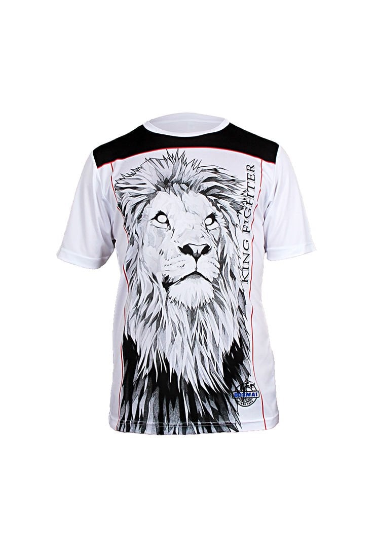 Dosmai Dijital Baskılı King Fighter Bisiklet Yaka Spor T-Shirt FGT037 2XL - Beyaz