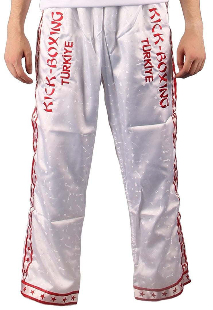 Dosmai Türkiye Nakışlı Kick Boks Pantolonu PA165 Beyaz - 190 cm