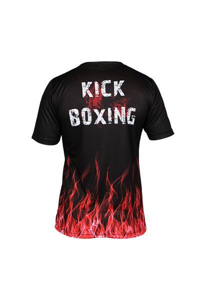 Dosmai Dijital Baskılı Kick Boks Bisiklet Yaka Spor T-Shirt KBT083 S - Kırmızı