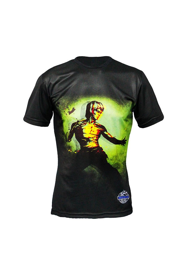 Dosmai Dijital Baskılı Bruce Lee Bisiklet Yaka Spor T-Shirt SBT133 XS