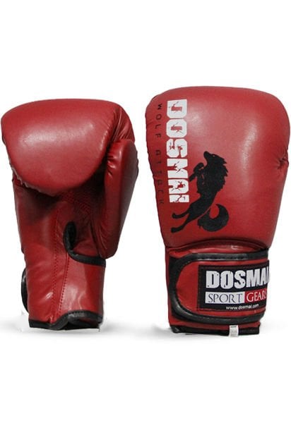 Dosmai Profesyonel Hava Alır Boks Kick Boks Eldiveni EL344 10 oz - Kırmızı