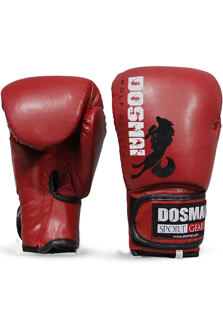 Dosmai Profesyonel Hava Alır Boks Kick Boks Eldiveni EL344 12 oz - Kırmızı