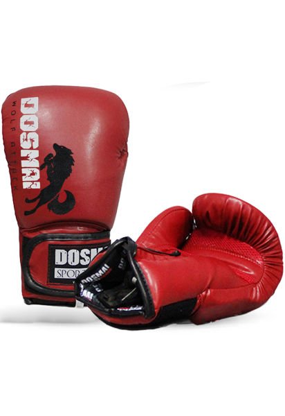 Dosmai Profesyonel Hava Alır Boks Kick Boks Eldiveni EL344 12 oz - Kırmızı