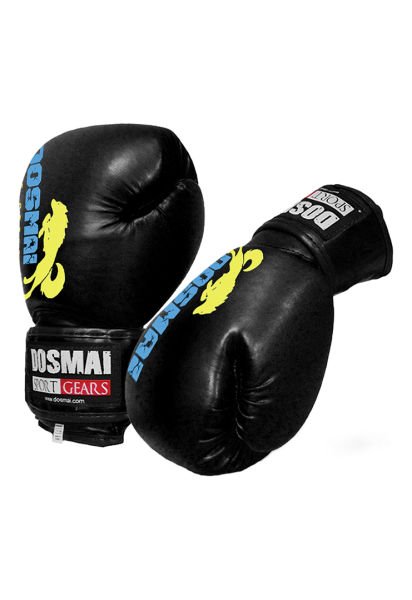 Dosmai Profesyonel Hava Alır Boks Kick Boks Eldiveni EL344 12 oz - Siyah