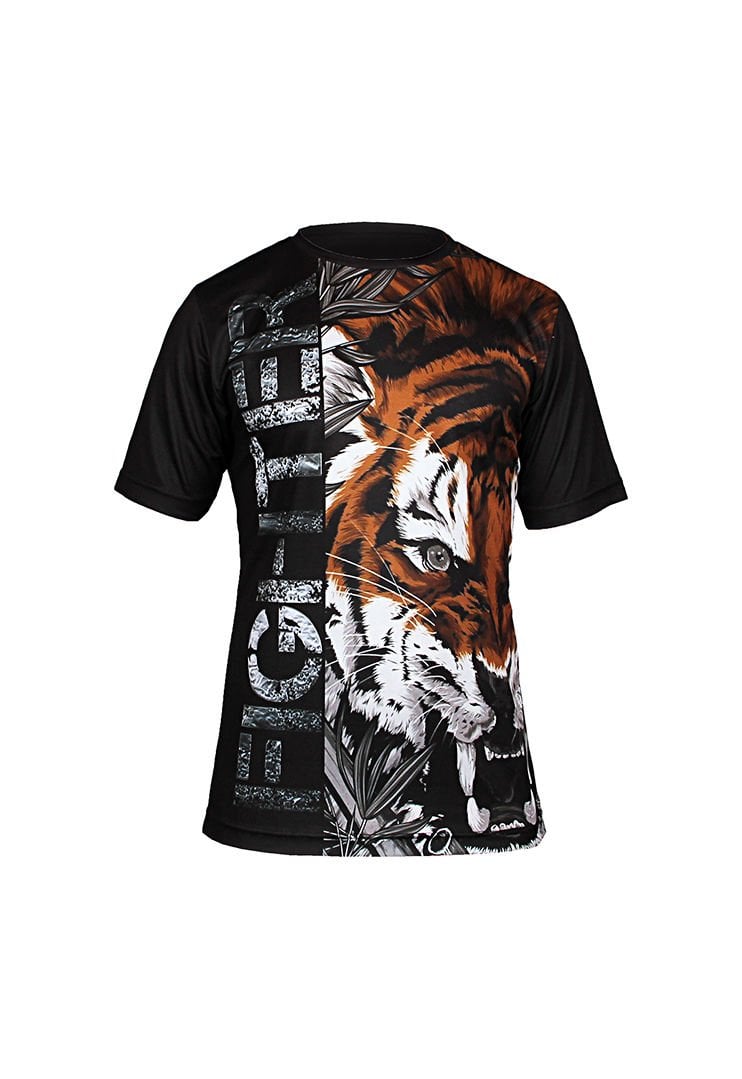 Dosmai Dijital Baskılı Fighter Bisiklet Yaka Spor T-Shirt FGT156 S