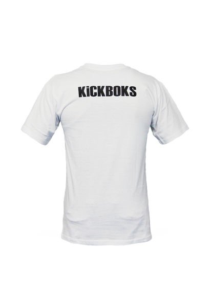 Dosmai Kickboks Baskılı Unisex Bisiklet Yaka T-shirt KBT827 XL - Beyaz