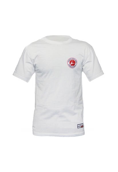 Dosmai Kickboks Baskılı Unisex Bisiklet Yaka T-shirt KBT827 XS - Beyaz