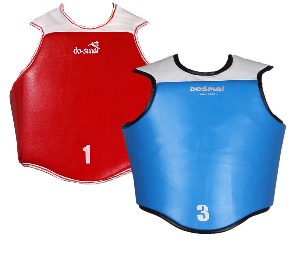 Dosmai Taekwondo Wushu Safe Guard Göğüs Koruyucu KO390 XL - Kırmızı-Mavi