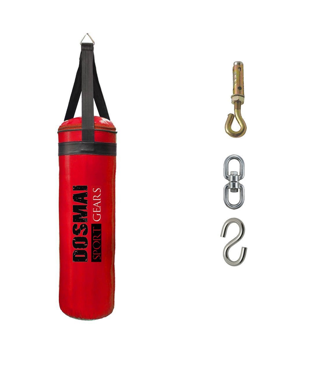 Dosmai Asma Aparatlı Ev Tipi Boks Kum Torbası 80*25 cm KT521 Kırmızı