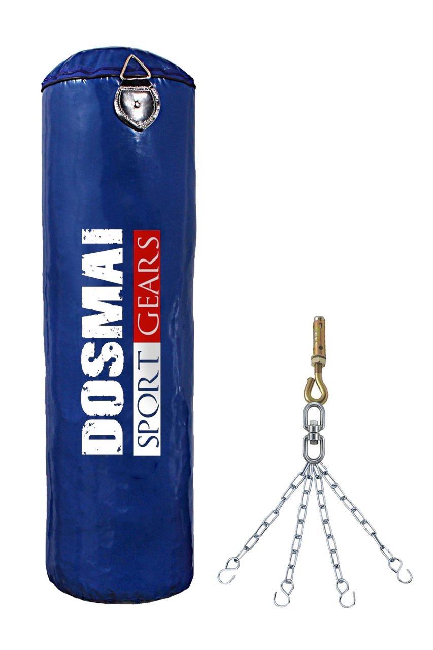 Dosmai Asma Aparatlı Ev Tipi Boks Kum Torbası 150*40 cm KT524 Mavi