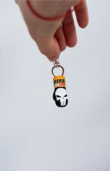 Dosmai Mini Boks Eldiveni El Yapımı Punisher Baskılı Anahtarlık ABE997-P Kırmızı