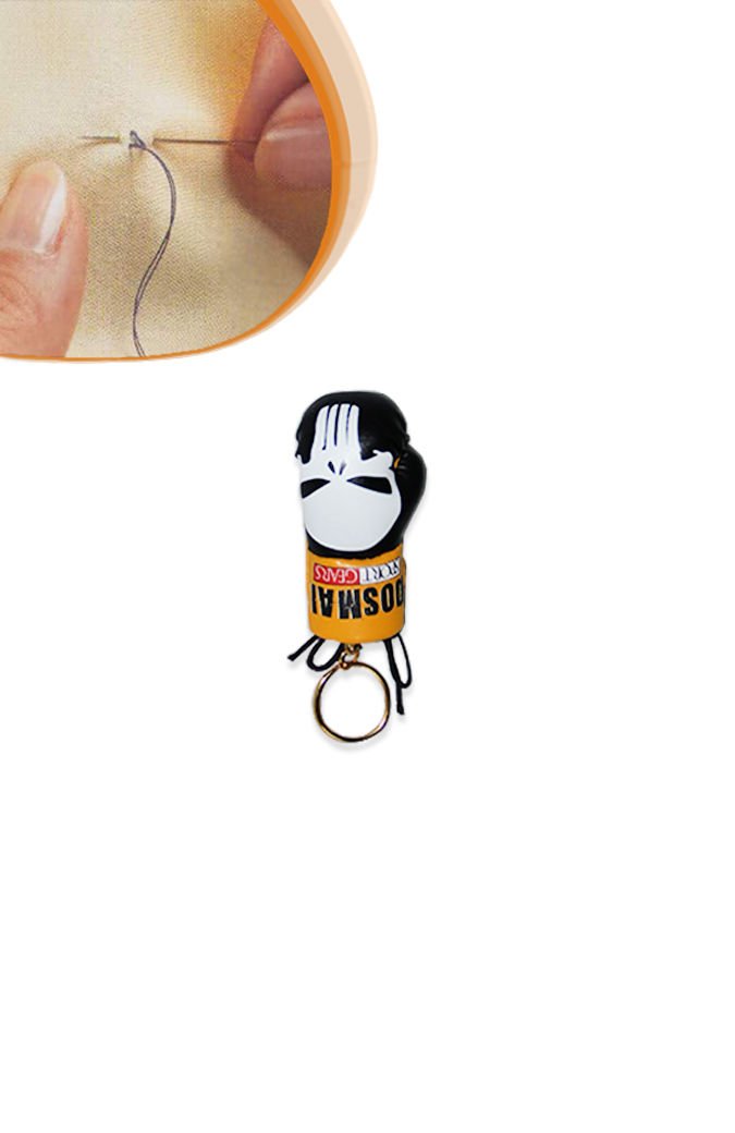 Dosmai Mini Boks Eldiveni El Yapımı Punisher Baskılı Anahtarlık ABE997-P Colorfull