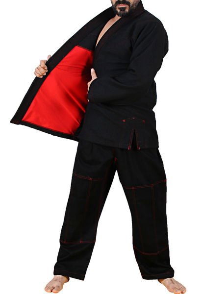 Dosmai  Profesyonel Jijutsu Elbisesi (Astarlı) (Kuşaksız) SB102 180 - Siyah