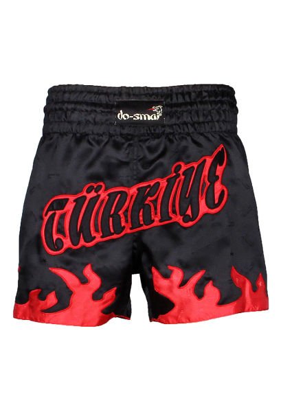 Dosmai Türkiye Nakışlı Boks Spor Şort BKS218 Siyah - L