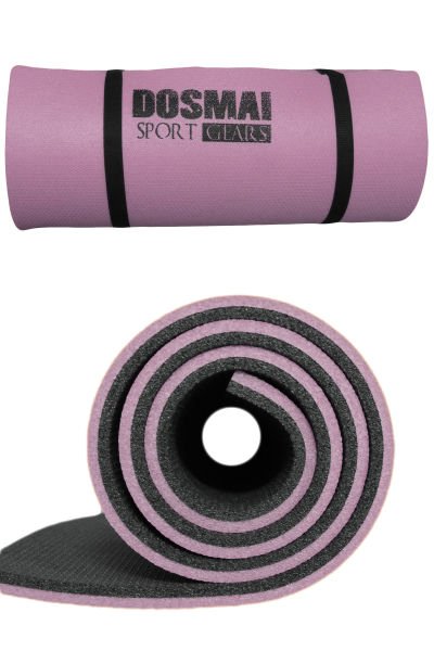 Dosmai 16 Mm Taşıma Askılı Çift Taraflı Iki Renk Kamp Pilates Minderi Yoga Matı MN903 Lila