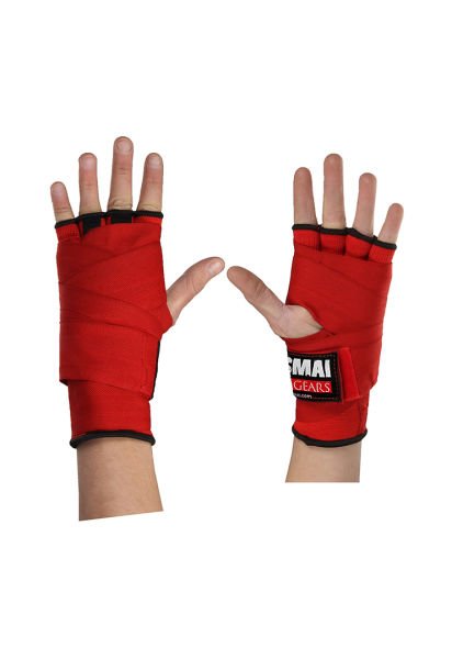 Dosmai Üçlü Boks Kick Boks Muay Thai Eldiveni Bandajlı Eldiven ve Dişlik Seti KMP995 Siyah - 10 oz