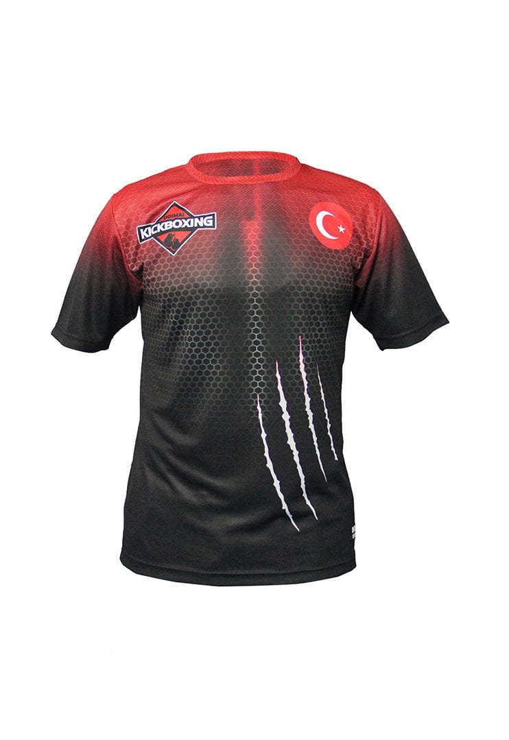 Dosmai Panther Power Dijital Baskılı Spor T-Shirt PST007 Kırmızı - XXL