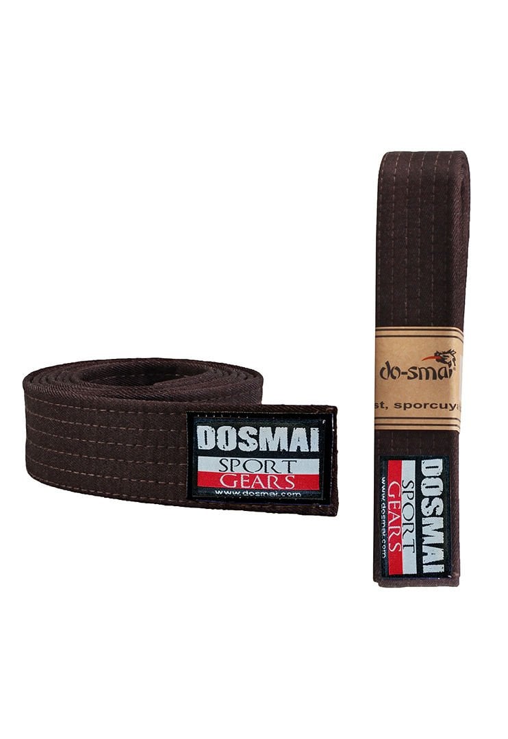 Dosmai Aikido Karate Tek Dolama Kuşak TK245 Kahverengi