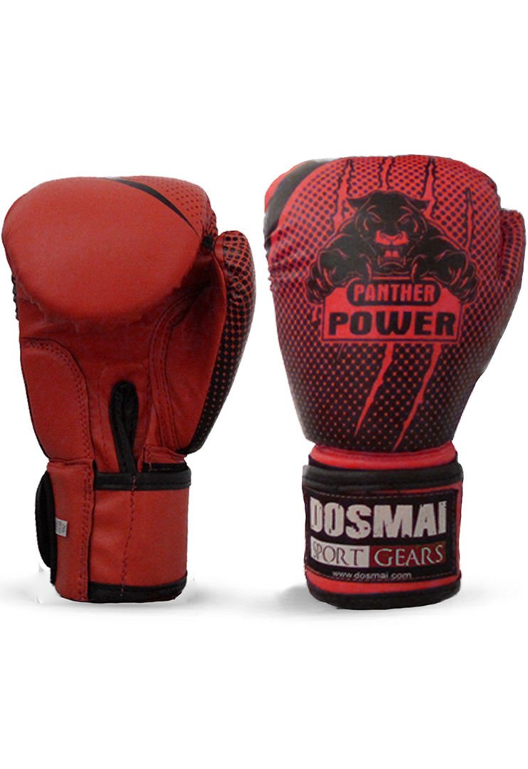 Dosmai Panther Power Boks Kick Boks Muay Thai Eldiveni EL341 Kırmızı - 10 oz