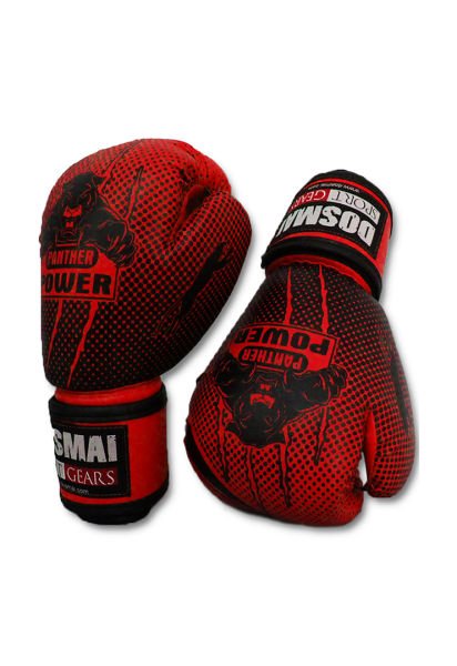 Dosmai Panther Power Boks Kick Boks Muay Thai Eldiveni EL341 Kırmızı - 10 oz