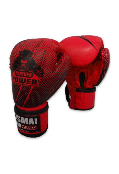 Dosmai Panther Power Boks Kick Boks Muay Thai Eldiveni EL341 Kırmızı - 10 oz