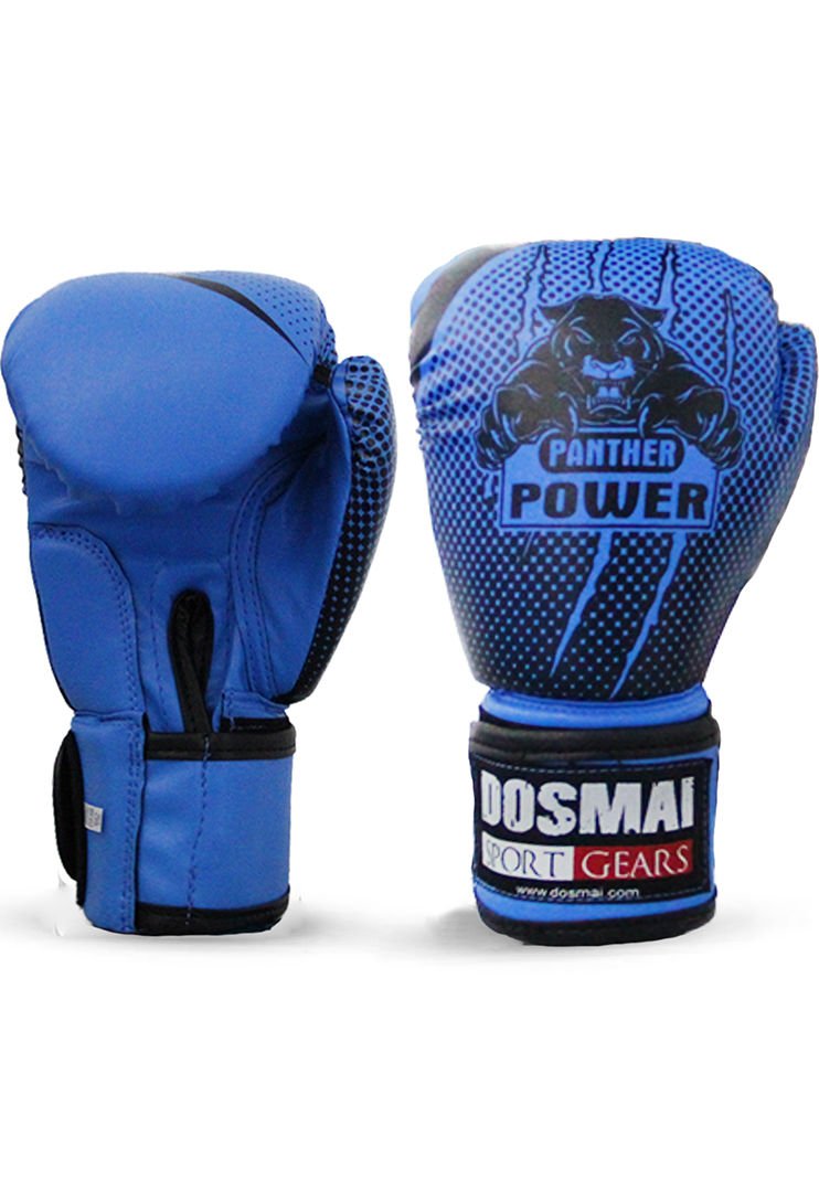 Dosmai Panther Power Boks Kick Boks Muay Thai Eldiveni EL341 Mavi - 10 oz
