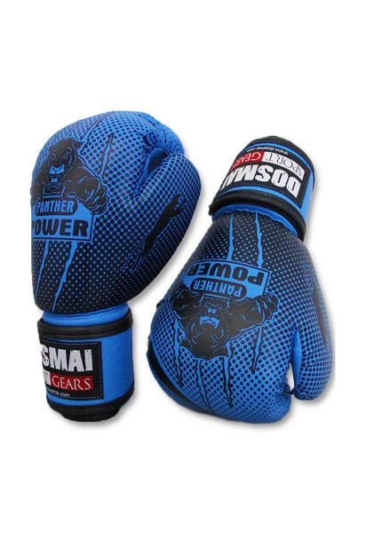 Dosmai Panther Power Boks Kick Boks Muay Thai Eldiveni EL341 Mavi - 4 oz