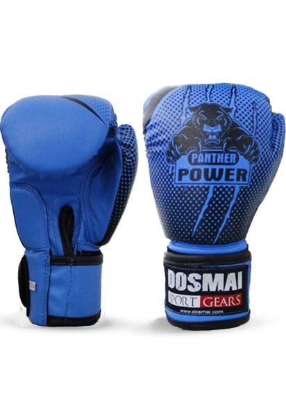 Dosmai Panther Power Boks Kick Boks Muay Thai Eldiveni EL341 Mavi - 6 oz