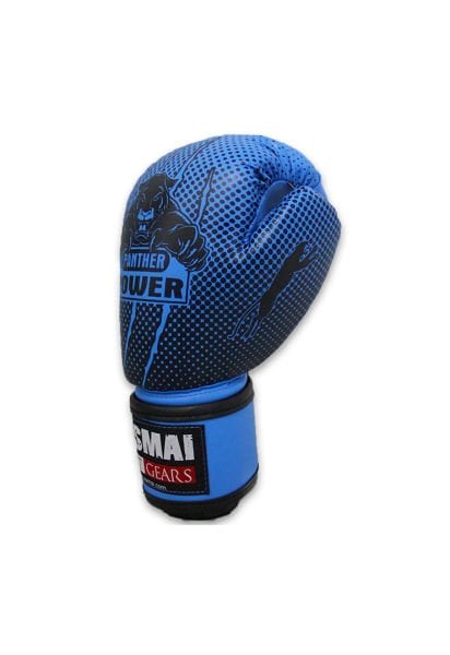 Dosmai Panther Power Boks Kick Boks Muay Thai Eldiveni EL341 Mavi - 6 oz