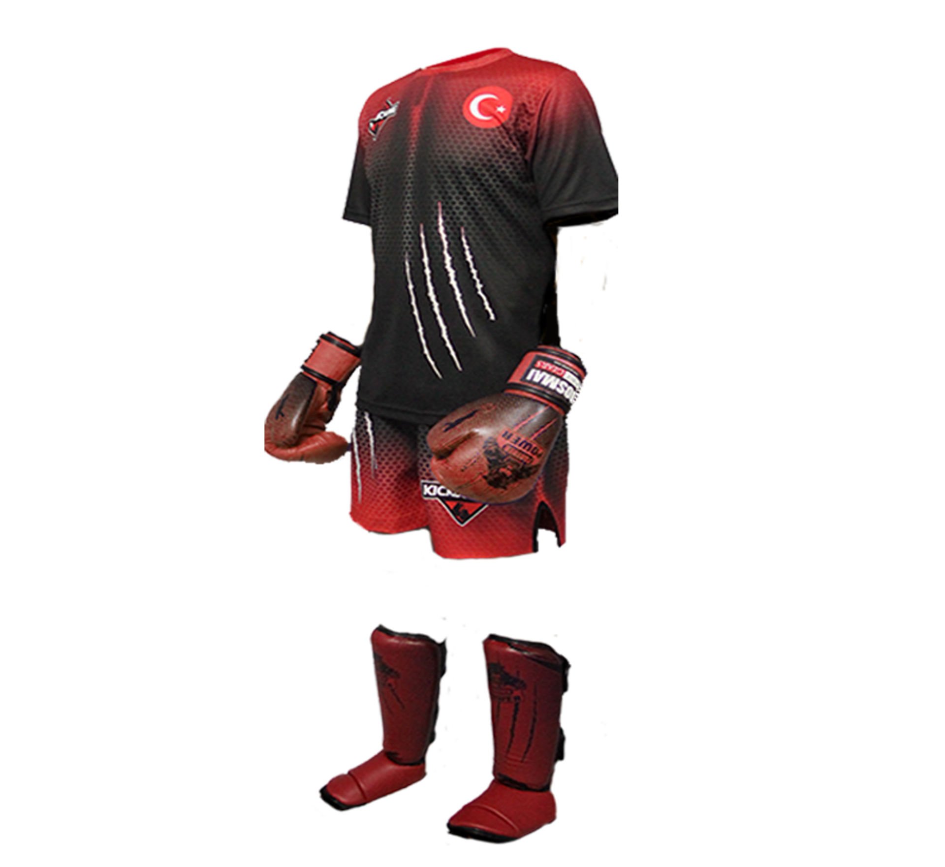 Dosmai Panther Power Boks Kick Boks Antrenman Seti PST994 Kırmızı - S