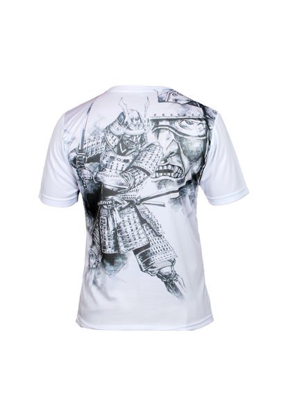 Dosmai Dijital Baskılı Aikido Bisiklet Yaka Spor T-Shirt AIT006 Beyaz - M