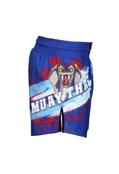 Dosmai Dijital Baskılı Muay Thai Spor Şort MTS211 S - Mavi