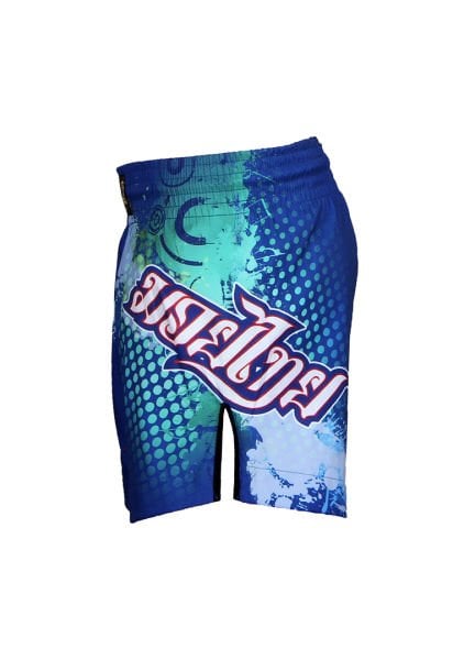 Dosmai Dijital Baskılı Muay Thai Spor Şort MTS211 S - Mavi