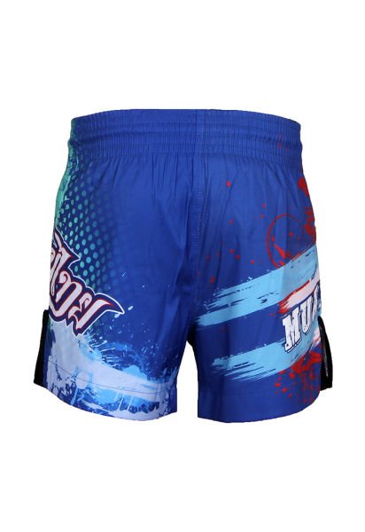 Dosmai Dijital Baskılı Muay Thai Spor Şort MTS211 XL - Mavi