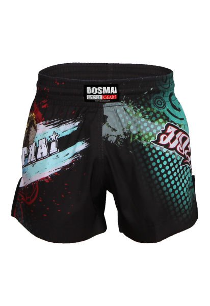 Dosmai Dijital Baskılı Muay Thai Spor Şort MTS211 XS - Siyah