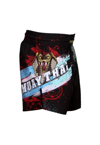 Dosmai Dijital Baskılı Muay Thai Spor Şort MTS211 XS - Siyah