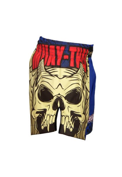 Dosmai Dijital Baskılı Strong Kick Boks Muay Thai Spor Şort MTS212 M - Mavi