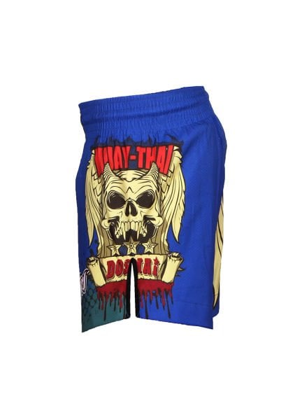 Dosmai Dijital Baskılı Strong Kick Boks Muay Thai Spor Şort MTS212 S - Mavi