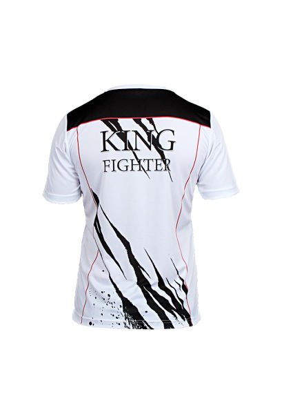 Dosmai Dijital Baskılı King Fighter Bisiklet Yaka Spor T-Shirt FGT037 S - Beyaz
