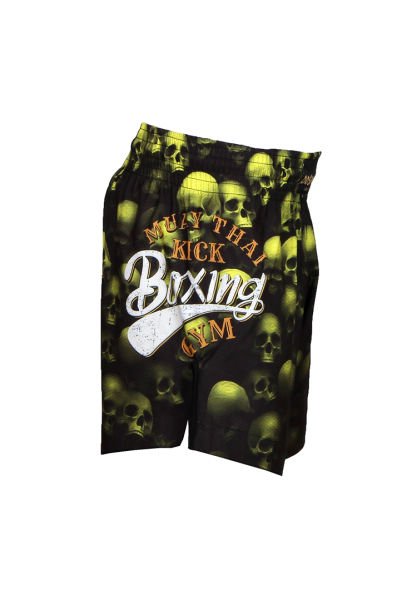 Dosmai Dijital Baskılı Danger Kick Boks Muay Thai Spor Şort FGS237 L - Sarı