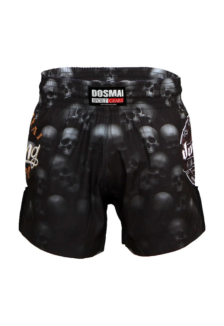 Dosmai Dijital Baskılı Danger Kick Boks Muay Thai Spor Şort FGS237 M - Siyah