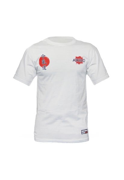 Dosmai Baskılı Aikido Bisiklet Yaka Spor T-Shirt AIT838 XS
